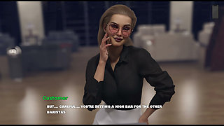 Beautiful and Mature MILF Fucked and Creampied by a Lonely Barista Boy