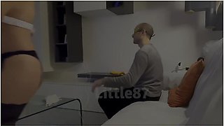 1.my Husband Tries For The First Time A Strapon With Our Maid And Fill Her With A Creampie