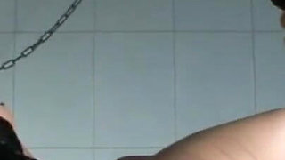 Humiliating piercing pussy dildo penetrated