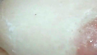 Wet Milky Tits with Hairs on Areolas