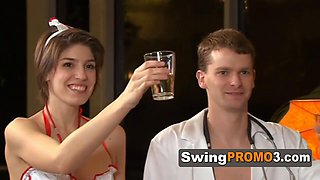 Intense Group Roleplay Swinger Oral Blowjobs and BJs