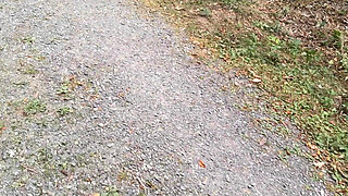 Punishment Walk - Stuffing Her Bra and Panties in the Woods