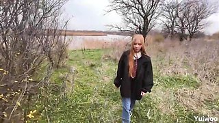 Petite Classmate was Punished for skipping classes with a Large Portion of Cum on her Cute Face