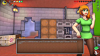 Alex Sucks Steve Through a Gloryhole! Sloppy Blowjob Hornycraft Minecraft Parody