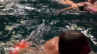 Foursome with Rebecca Volpetti and Tiffany Leiddi in Mexico