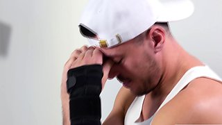 Football Stud Gets Handjob and Hardcore Ride from Tutor