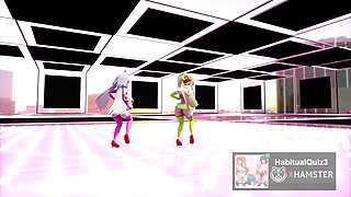 mmd r18 FGO MMD Two Jeannes portray a paranoid girl with a cell phone 3d hentai ahegao milf