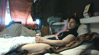 3FTbouch Crossdresser young femboy cumshot masturbate jerk toy