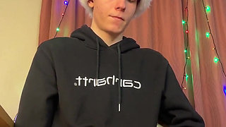 Quick Bathroom Jerk Ends with Cum on Mirror