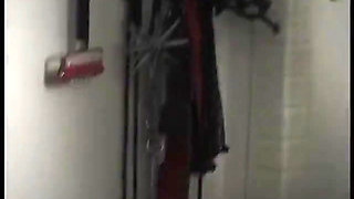Blonde mistress is having fun with her two slaves