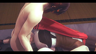 Hingeki No Kyojin Hentai - Annie Leonhart in a Threesome with Mikasa - Japanese Asian Manga Anime Game Porn