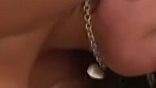 Hot brunette fucks and sucks huge black cock