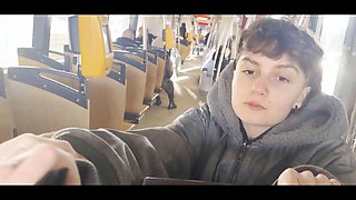 Vip4k. two pretty lesbos don't mind to having a 3some with a stranger from the teach