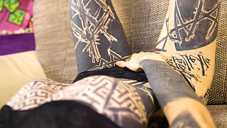 Tattoed couple HARD fucking and ANAL play