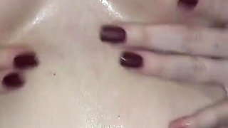Oiling my sexy milf body