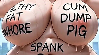 Filthy Fat BBW Whore Dripping and Rubbing in Glass House Hentai