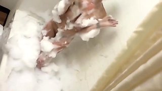 Fucked her mouth and pussy in the public bathroom and continued fucking in his room