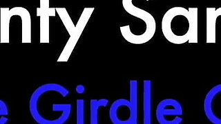 Aunty Sandra Sexy Red Girdle and Cute Slides Vgq35