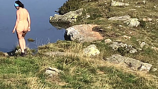 Nude hiking in the Alps