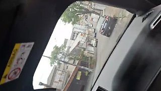 Fanny Squirting Redhead Skinny Amateur POV Handjob in Car - Cum in Sister-in-Law's Dirty Panties Taboo Fetish