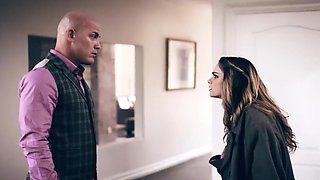 Athena Faris is dominted by the bald, tattooed DILF