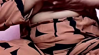 Woman massaging milk