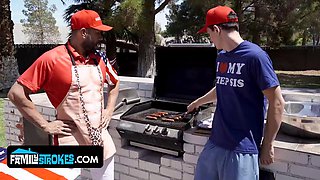 Hentai Penelope Double Teamed by Stepdad and Stepbro on Independence Day