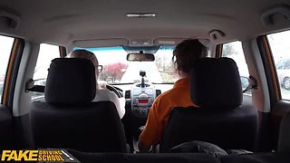 Blonde Amaris Gets Fucked in Fake Driving School with Big Natural Tits