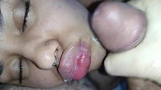 Deusa De Ebano Gets a Hot Creampie on Her Big Lips - Cum in Mouth & Real Orgasm