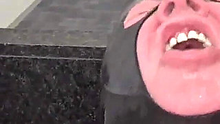 Golden Shower in Masked Face and Mouth