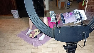 College Girl Gets Her Pussy Fucked with Rc Car