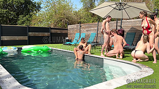 Orgy at the Pool