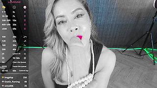 Delicious MILF Fucks with a Big Cock and Her Pearl Necklace!