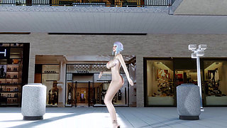 [mmd] Korean Beauty Robot Queencard Big Tits Shake Pussy Exposed