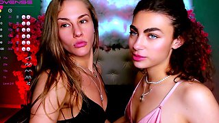 Fetish brunette lesbians piss and drink each others urine