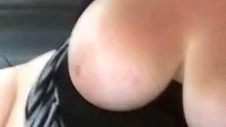 Big-breasted streetwalker gives roadside blowjob and swallows cum - access exclusive content on Snapchat - davidallenvids2