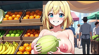 Funny Jokes and Boobs in Market, Ai Animation