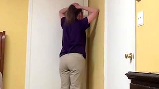 Plump bottom caned and paddled OTK