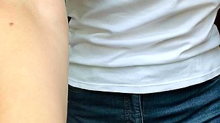 Sweet beauty masturbating on webcam close up