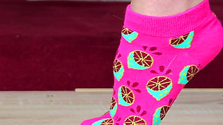 Boots and Cute Pink Socks CBT Cock Trampling on Cockbox, Amateur Femdom Jozi Trample