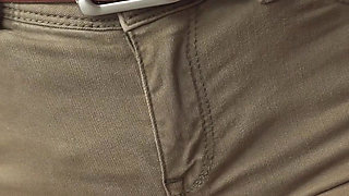 Naughty Colleague Showing off Wedgie Pussy