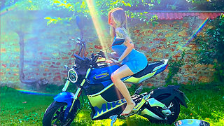 Motorcycle Pussy Rub Wet Tease & Orgasm