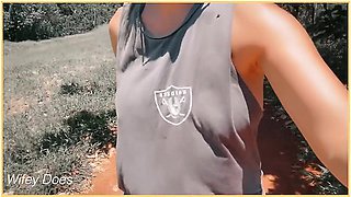 Dared Walking Around Side Boob On Public Beach