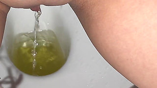 Close-up of Pussy Peeing! Put Your Tongue in! Female POV!