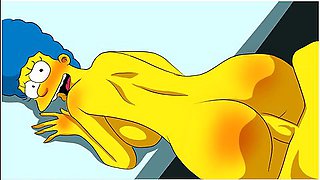 Car Toon - Marge Fucks Hard While Moaning, The Simpsons Parody