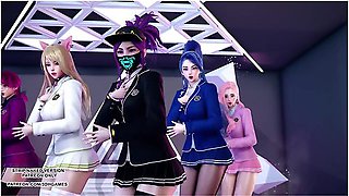 [mmd] Stayc - Ran2u Ahri Akali Kaisa Evelynn Seraphine Hot Kpop Dance Kda League Of Legends