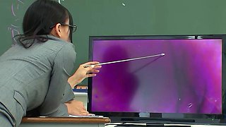Japanese Female Teacher tricked to Anal Group Sex