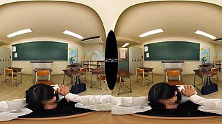 Japanese Classroom School Explores POV VR Fantasy