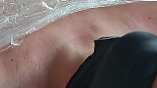 Femdom Mummification. Busty Dominatrix Stretches Slave and Uses a Urethral Dilator to Bring Him Ejaculation