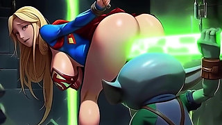 Supergirl Gets Probed and Licked During a Space Adventure